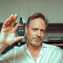 Promotional photo of a person holding AudiFort, published by the seller
